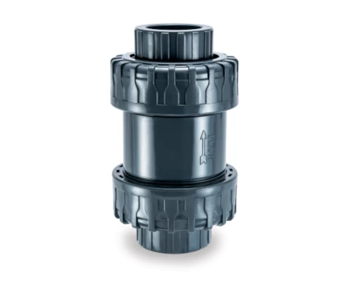 DS Series True Union Spring Check Valve from Chemline, designed for reliable backflow prevention with a durable, corrosion-resistant build.